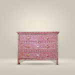 Vintage Bone Inlay Commode