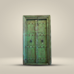 Antique Green Wooden Door