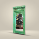 Vintage Style Wooden Mirror 