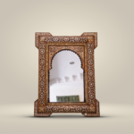 Intricate Inlay Mirror with Arch
