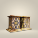 Multi-colored Tile Pedestals