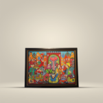 Vibrant Market Scene Painting